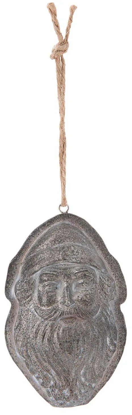 Šedá závesná dekorácia Santa - 6 * 4 * 9 cm Šedá závesná dekorácia Santa - 6 * 4 * 9 cm
