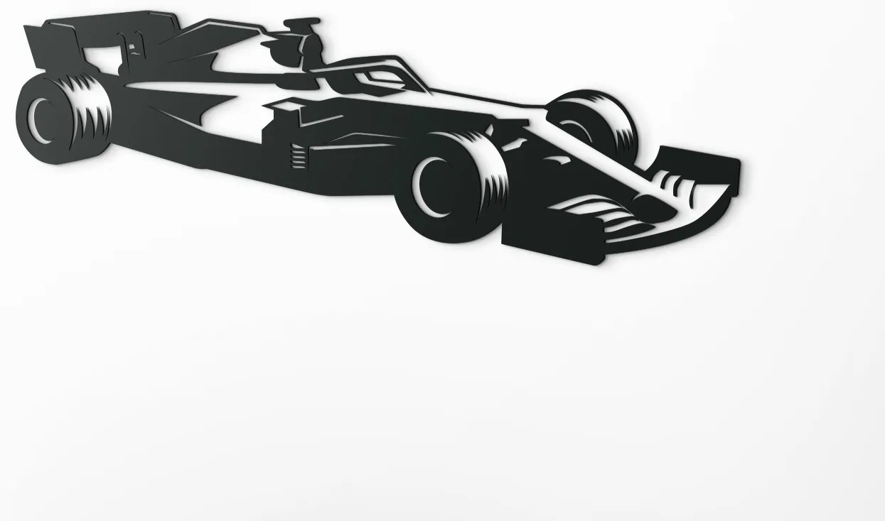 drevko Drevená nálepka Formula Rozmer obrazu: 15,5 x 44,5 cm, Farba dekorácie: Čierna