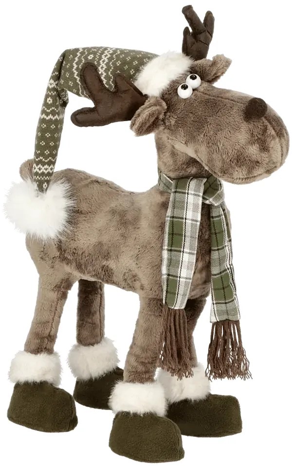 Dekoračná figúrka sob, výška: 80 cm, hnedá