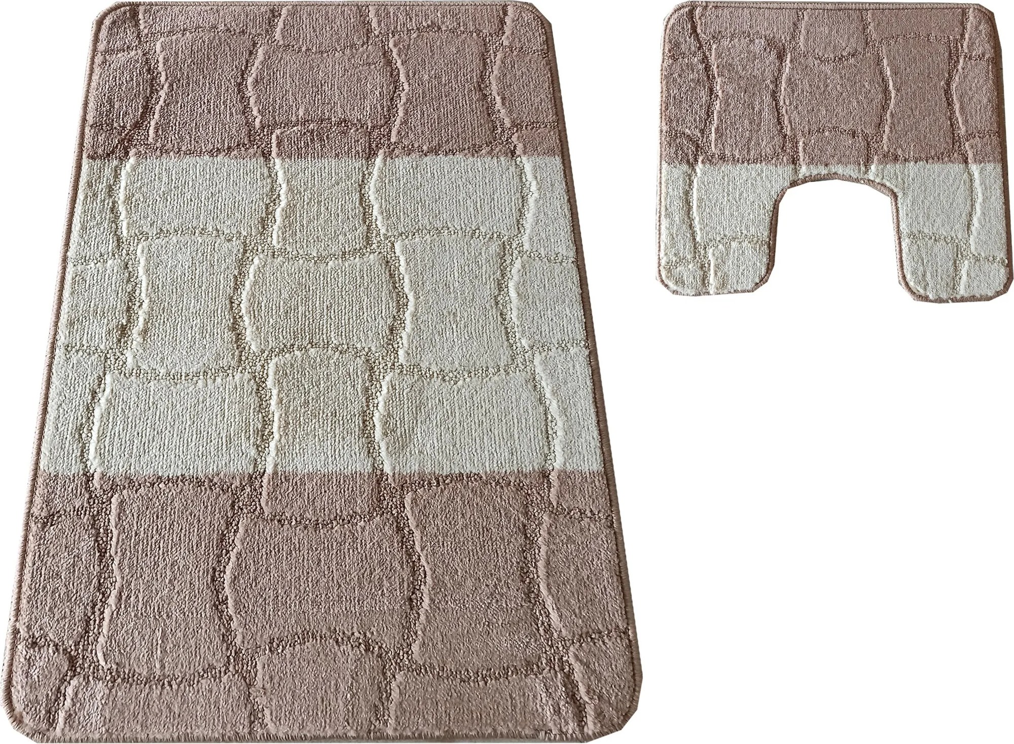 DY Kúpeľňová sada koberčekov s výrezom Sariyer - béžová