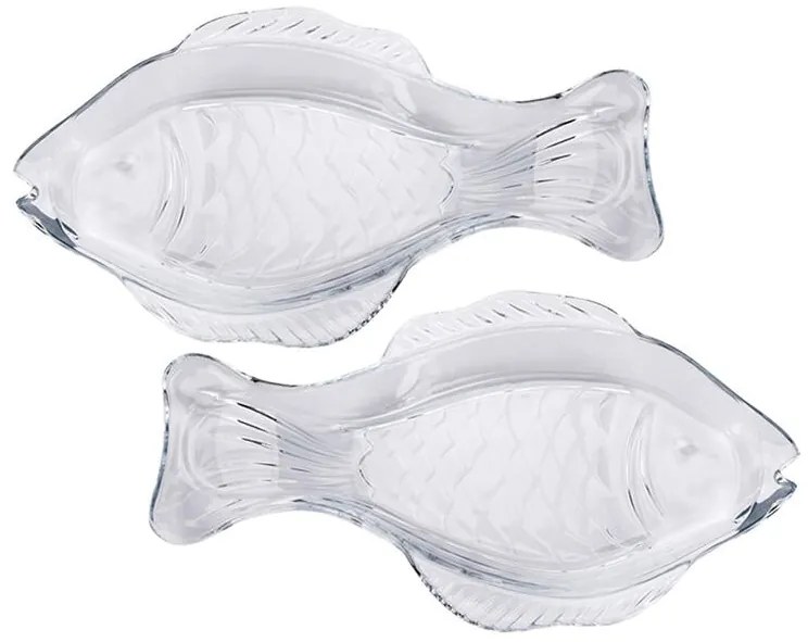 Sada sklenených tanierov RYBA 2 ks