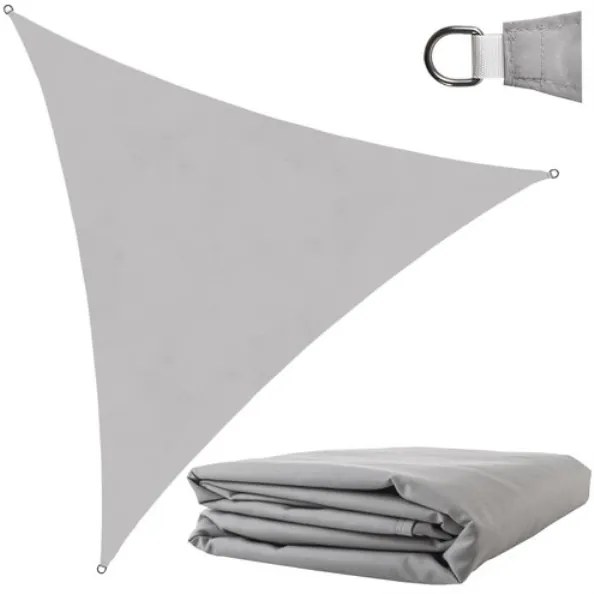 Tieniaca plachta celta trojuholník 5x5x5m 10196 šedá 220g/m