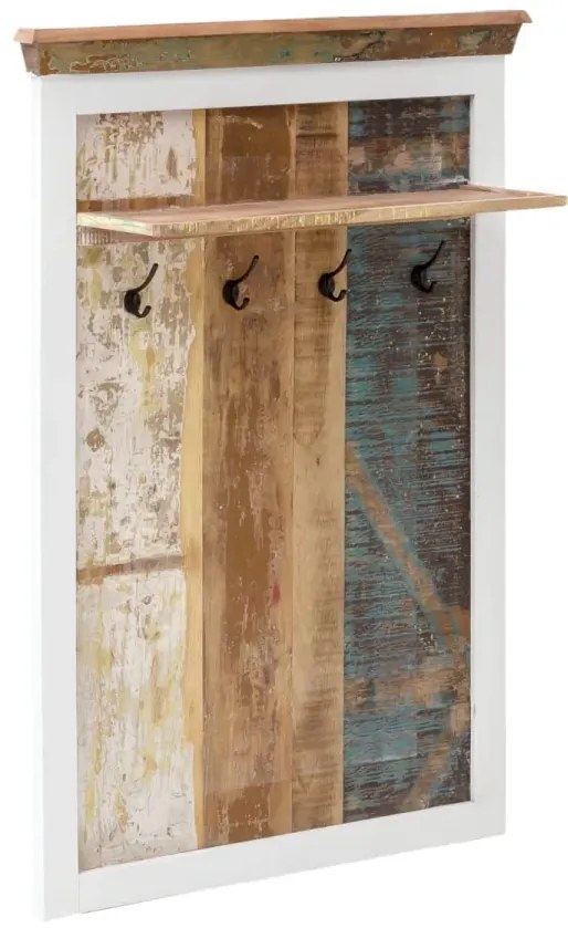 furniture-nabytek.cz - Masívna šatníková skriňa Perth z recyklovaného dreva, lakovaná, biela/barevná – 80×25×120 cm