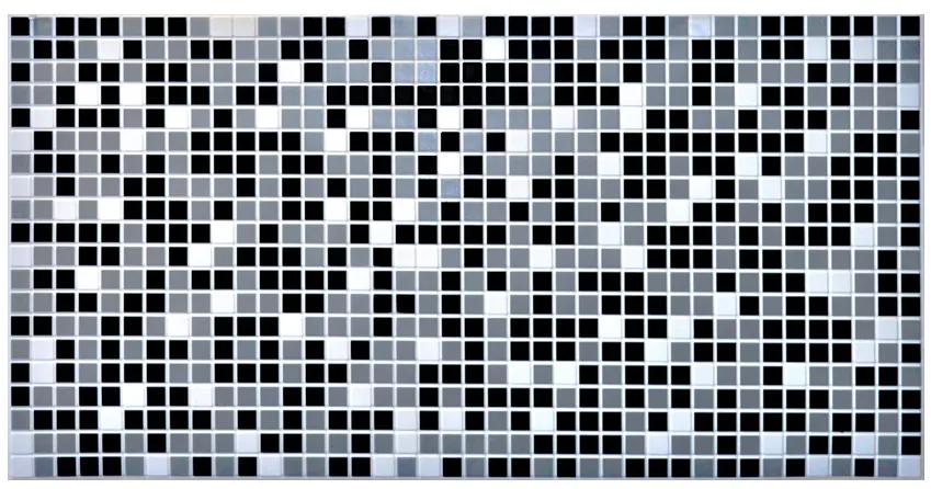 PVC 3D obkladový panel 96 x 48 cm - mozaika čierna