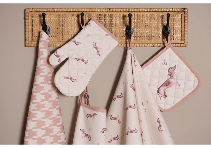 Bavlnená chňapka - podložka Dachshund Love - 20 * 20 cm