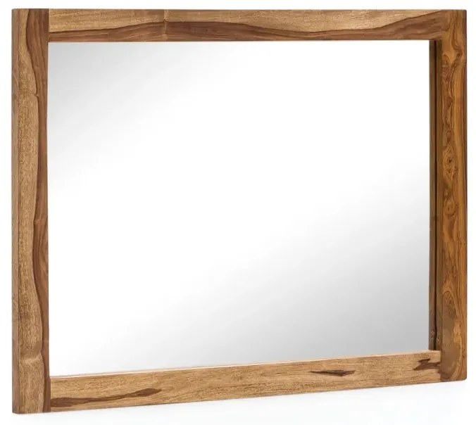 furniture-nabytek.cz - Masívne kúpeľňové zrkadlo Lagos z palisandrového dreva, lakované, hnedé – 80×60 cm