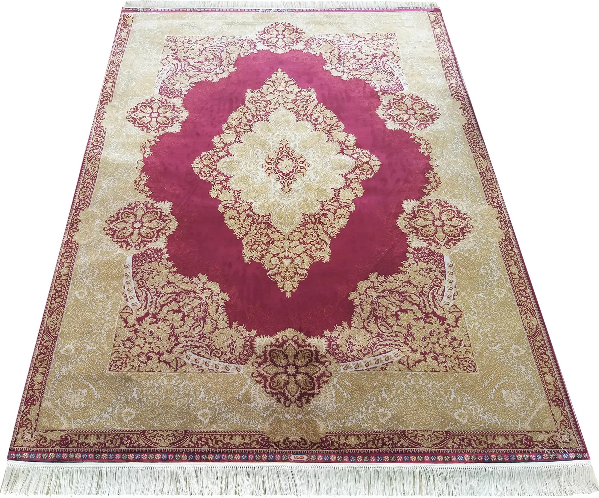 DY Exkluzívny Qum Silk 02 Červený koberec Rozmer: 160x230 cm