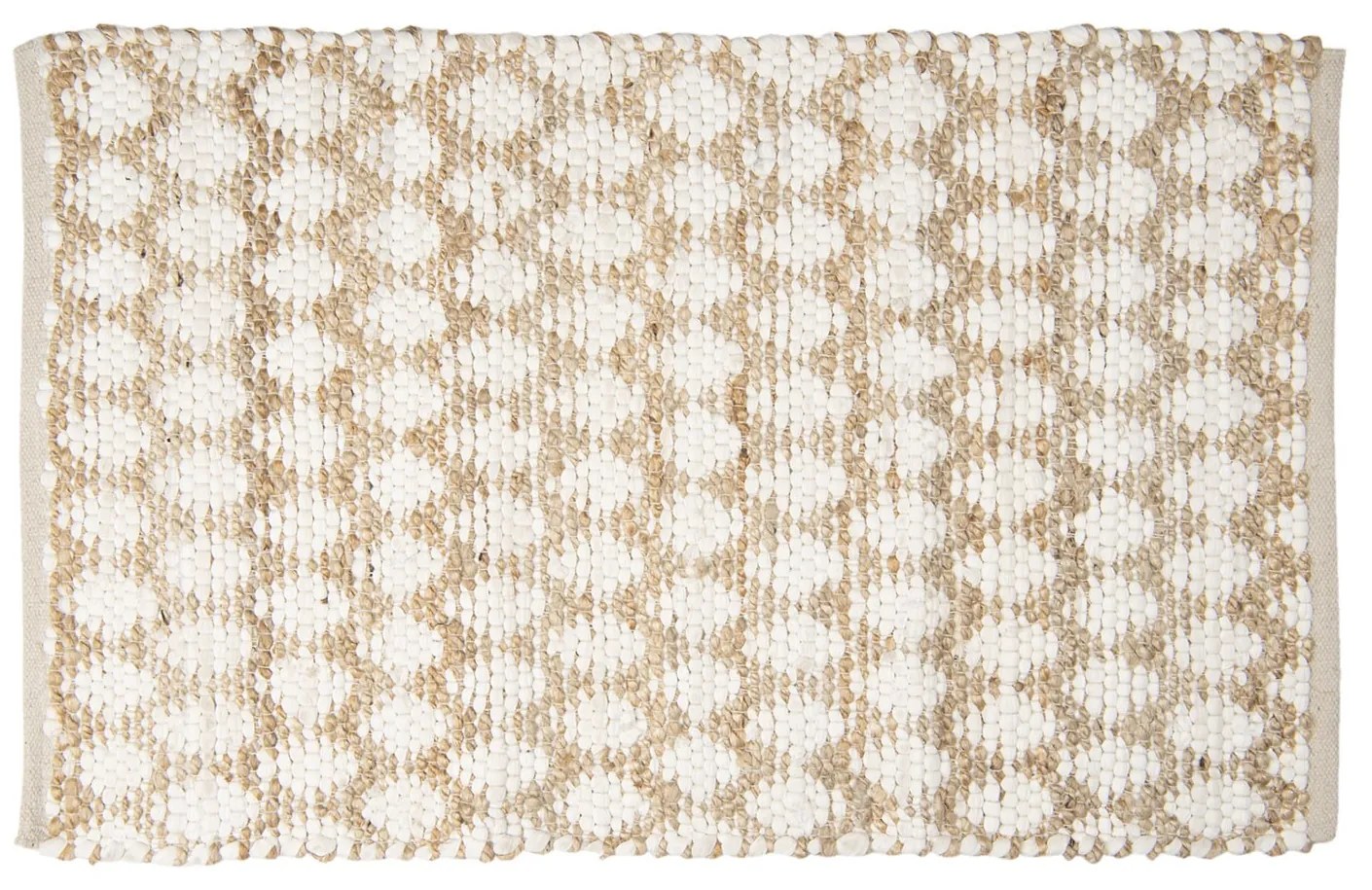 Hnedo -biely jutový koberec - 60 * 90 cm Hnedo -biely jutový koberec - 60 * 90 cm