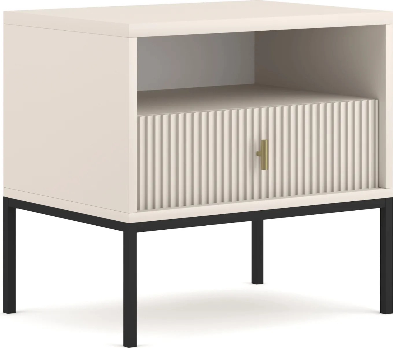 PROXIMA.store - Štýlový nočný stolík Marcos FARBA: biela, FARBA NÔH: čierna