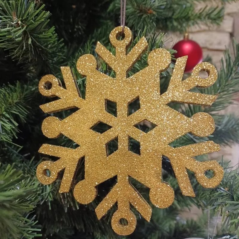 DECOLED Vločka III, pr. 80 cm, zlatá