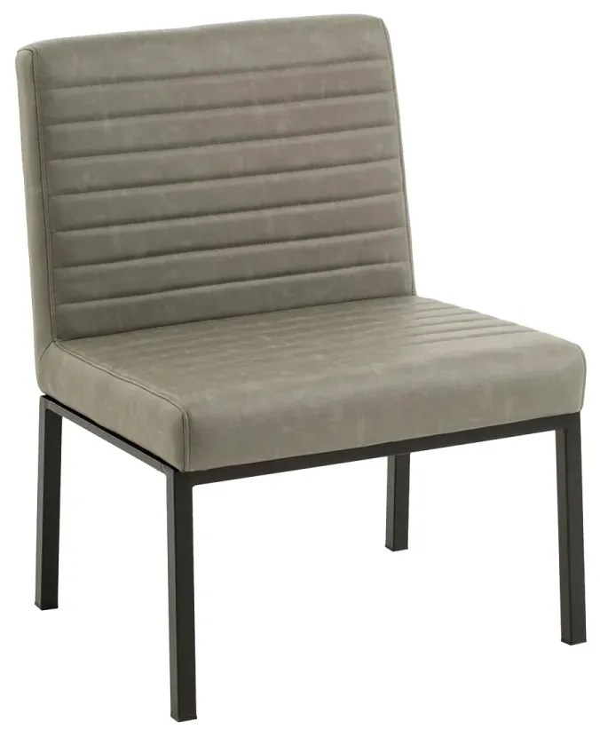 furniture-nabytek.cz - Čalúnená stolička Wingston XXL, nosnosť 250 kg, umelá koža / kov, šedozelená