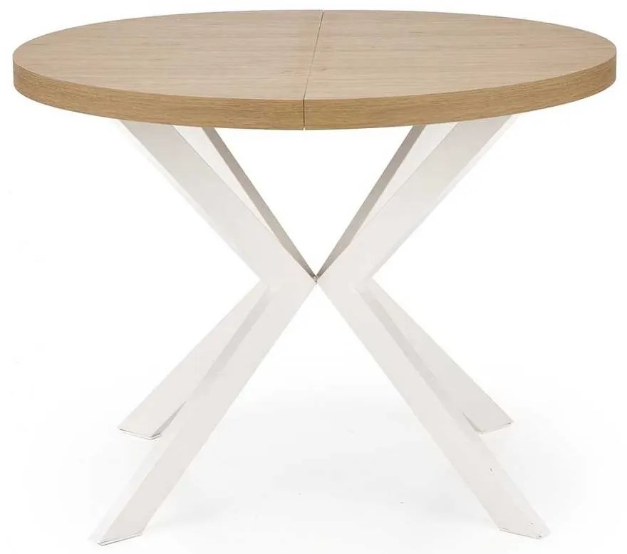 Jedálenský stôl Pildora, dub zlatý / biela