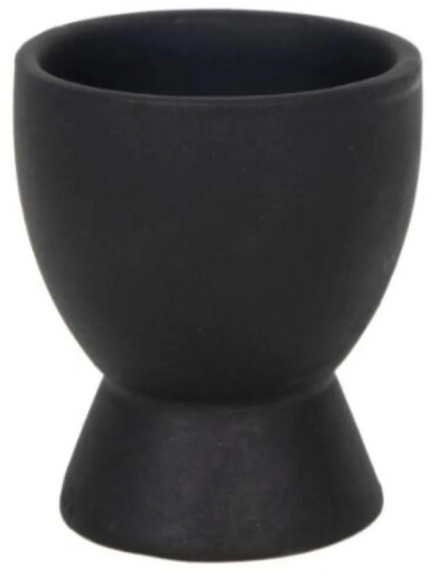 Stojan na vajíčko čierny, 1ks, porcelán