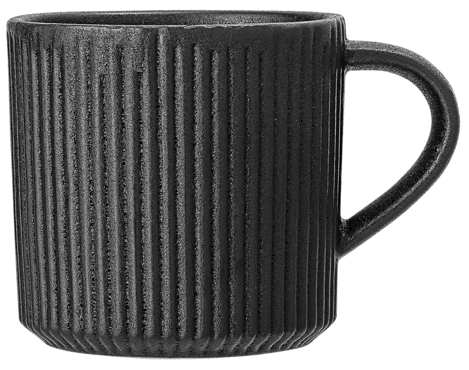 Bloomingville Kameninový hrnček Neri Black 350 ml