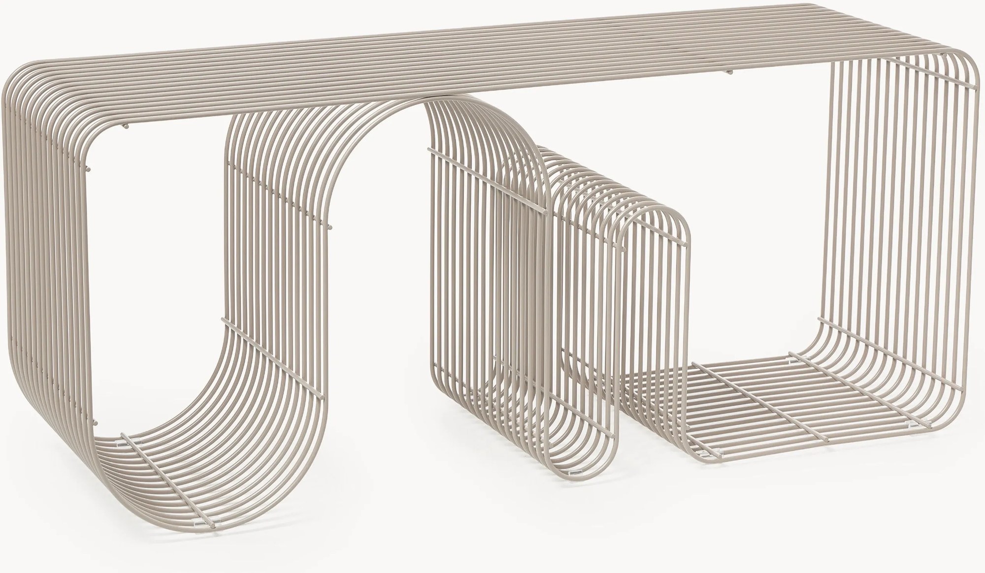 Kovová lavica Curva