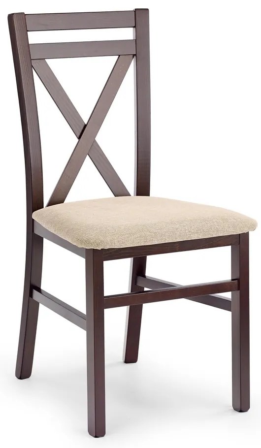 Jedálenská stolička Darius, béžová / tmavý orech