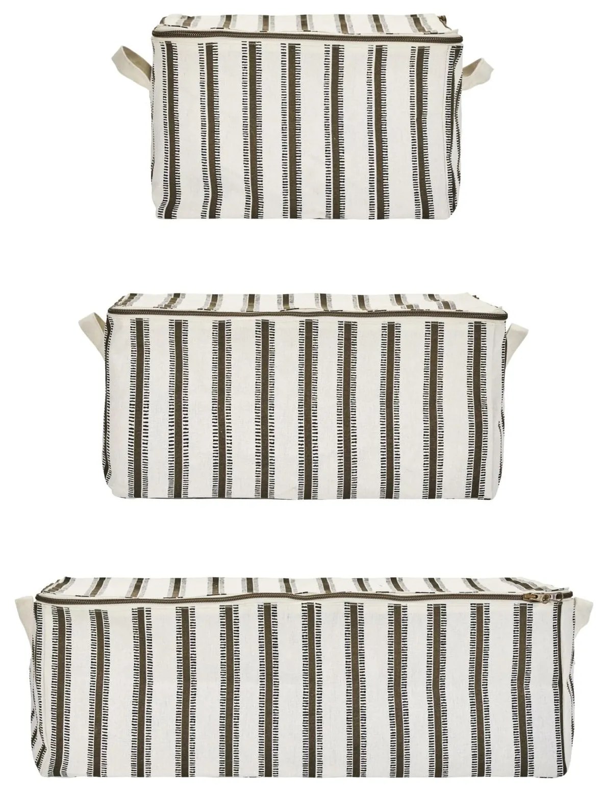 House Doctor Úložný textilný box Vibes Light Brown – set 3 ks