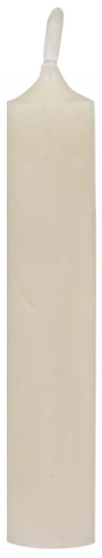 Krémová úzka krátka sviečka Short pearl - Ø 2 *11cm / 4.5h