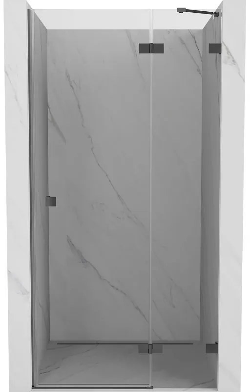 Mexen, Mexen Lunar pravé otočné sprchové dvere 80 cm, transparentné, pištoľový kov - 834-080-000-95-00-P