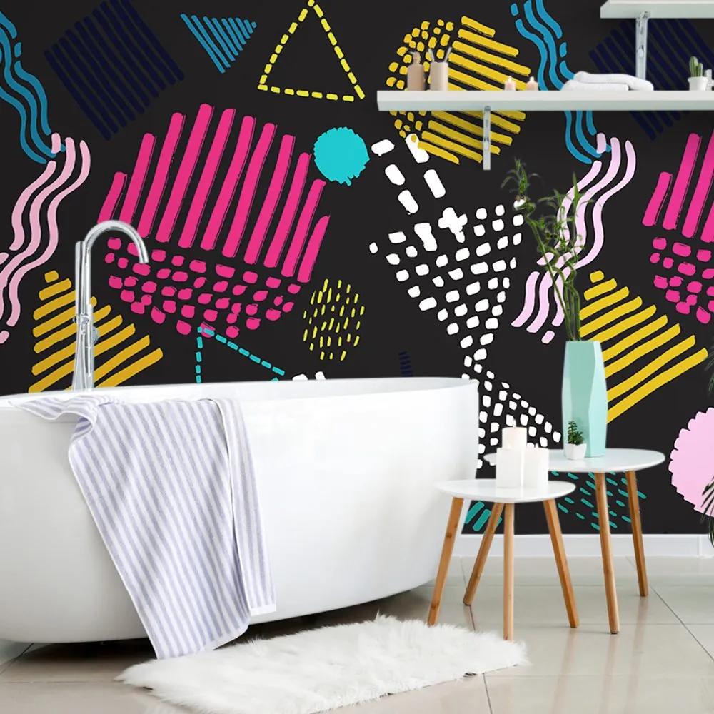 Samolepiaca tapeta moderný Memphis vzor