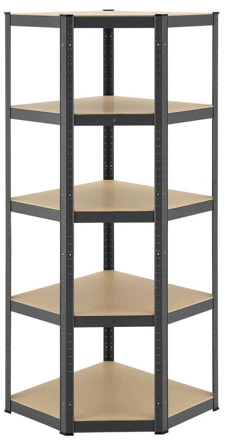 InternetovaZahrada Rohový regál Basic 180x70x40 cm - šedý