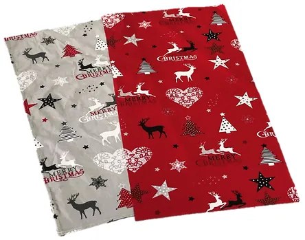 Vianočný obrus Christmas STAR 40x80cm Farba: 2.Sivý Vianočný obrus Christmas STAR 40x80cm Farba: 2.Sivý