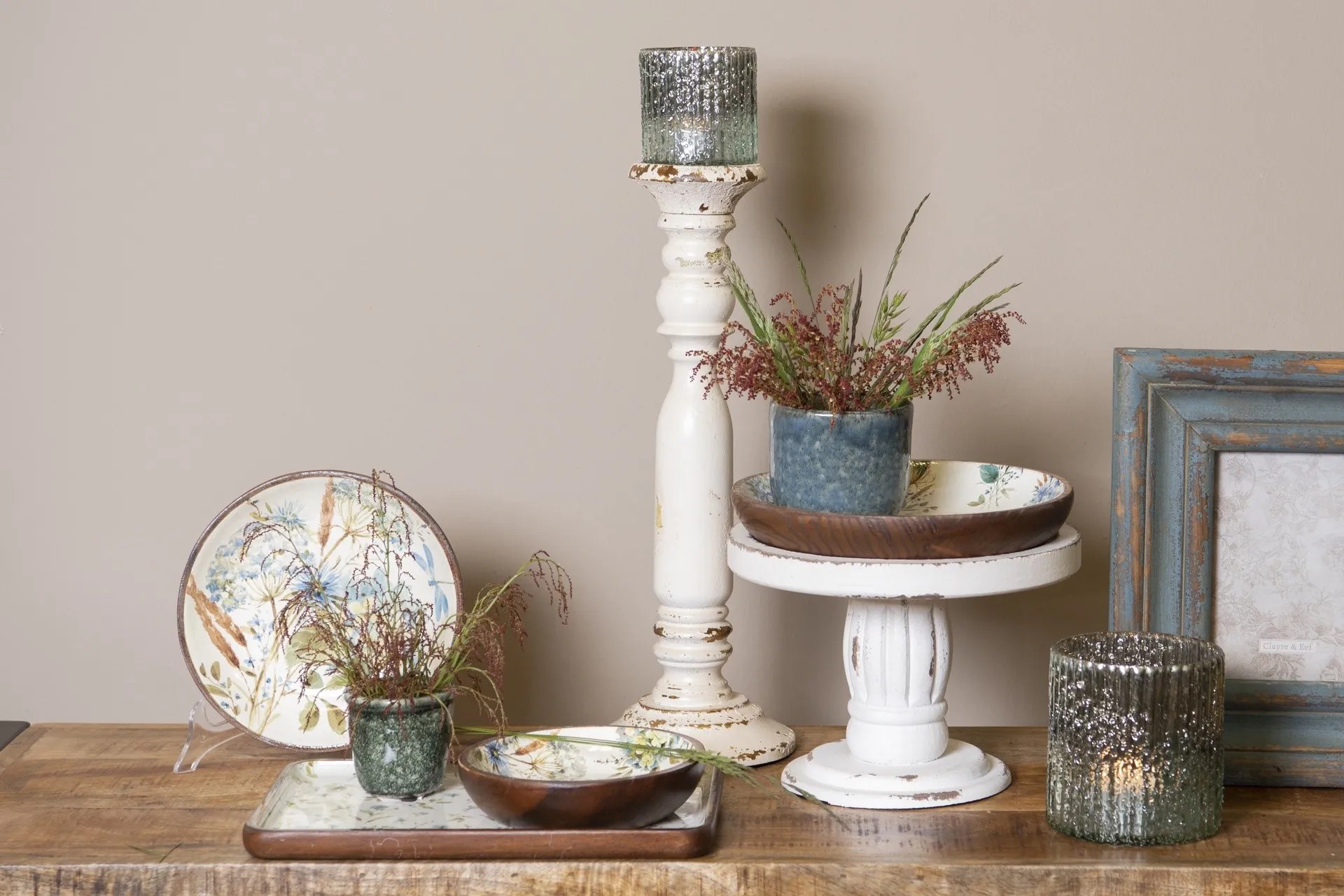 Šedo zelený mramorovaný obal na kvetináč S - Ø 11 * 10 cm