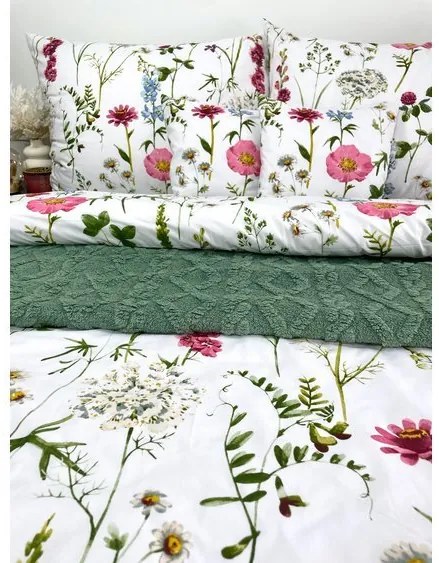 Bavlnené obliečky Vôňa jari 200×220 + 2×70×90 cm – 100% bavlna, jemný kvetinový vzor