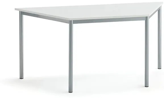 Stôl SONITUS TRAPETS, 1600x800x720 mm, HPL - biela, strieborná