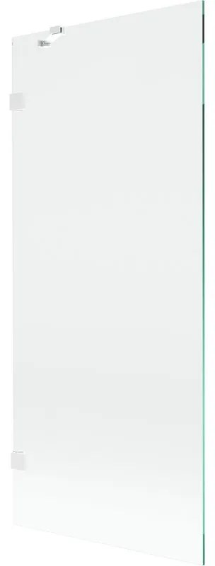 Mexen, Mexen Lunar 1-krídlová vaňová zástena 80 x 150 cm, transparentná, biela - 897-080-000-20-00