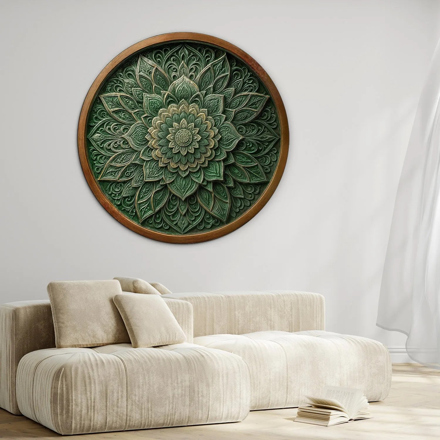 DUBLEZ | Mandala na stenu - Smaragd