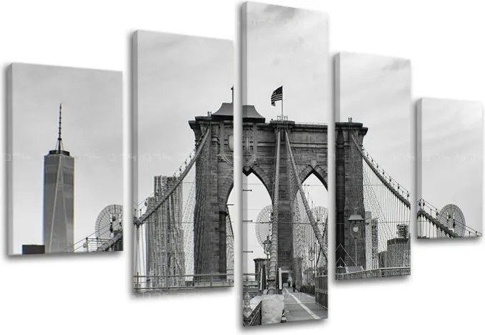 Obraz na stenu 5 dielny MESTO / NEW YORK ME114E50 - 100x80 cm