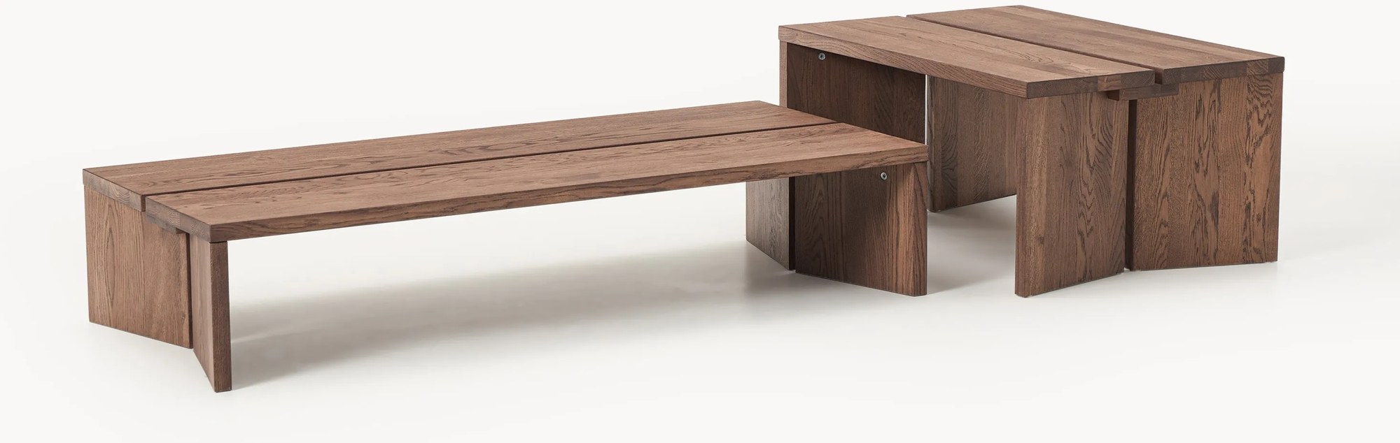 Konferenčné stolíky z dubového dreva Amad, 2 ks