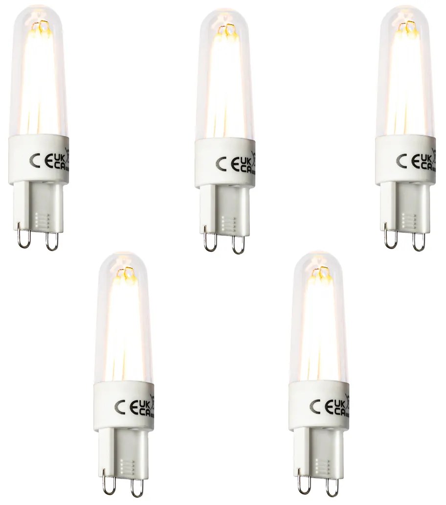 Sada 5 ks G9 LED žiarovka 2,5W 240lm 2300K
