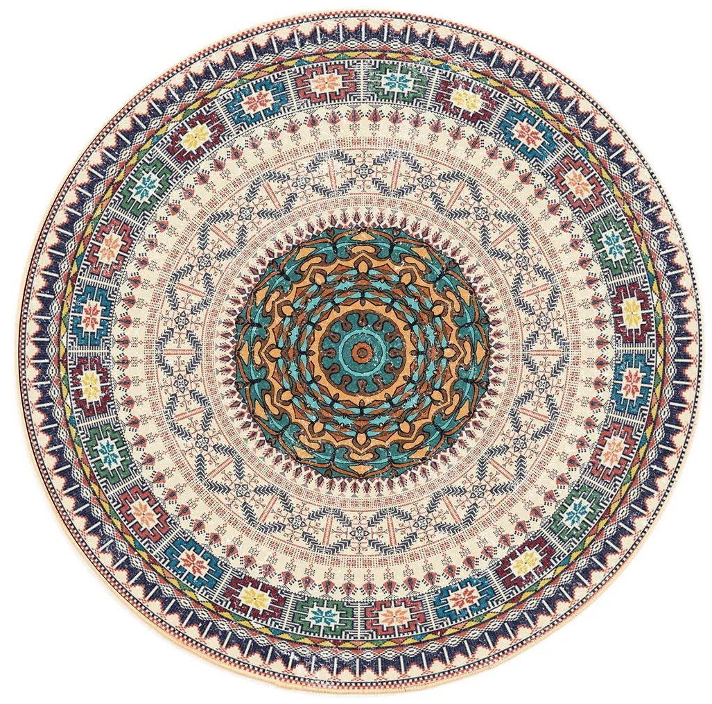 TZ Okrúhly vzorovaný koberec Oriental Rozmer: 90