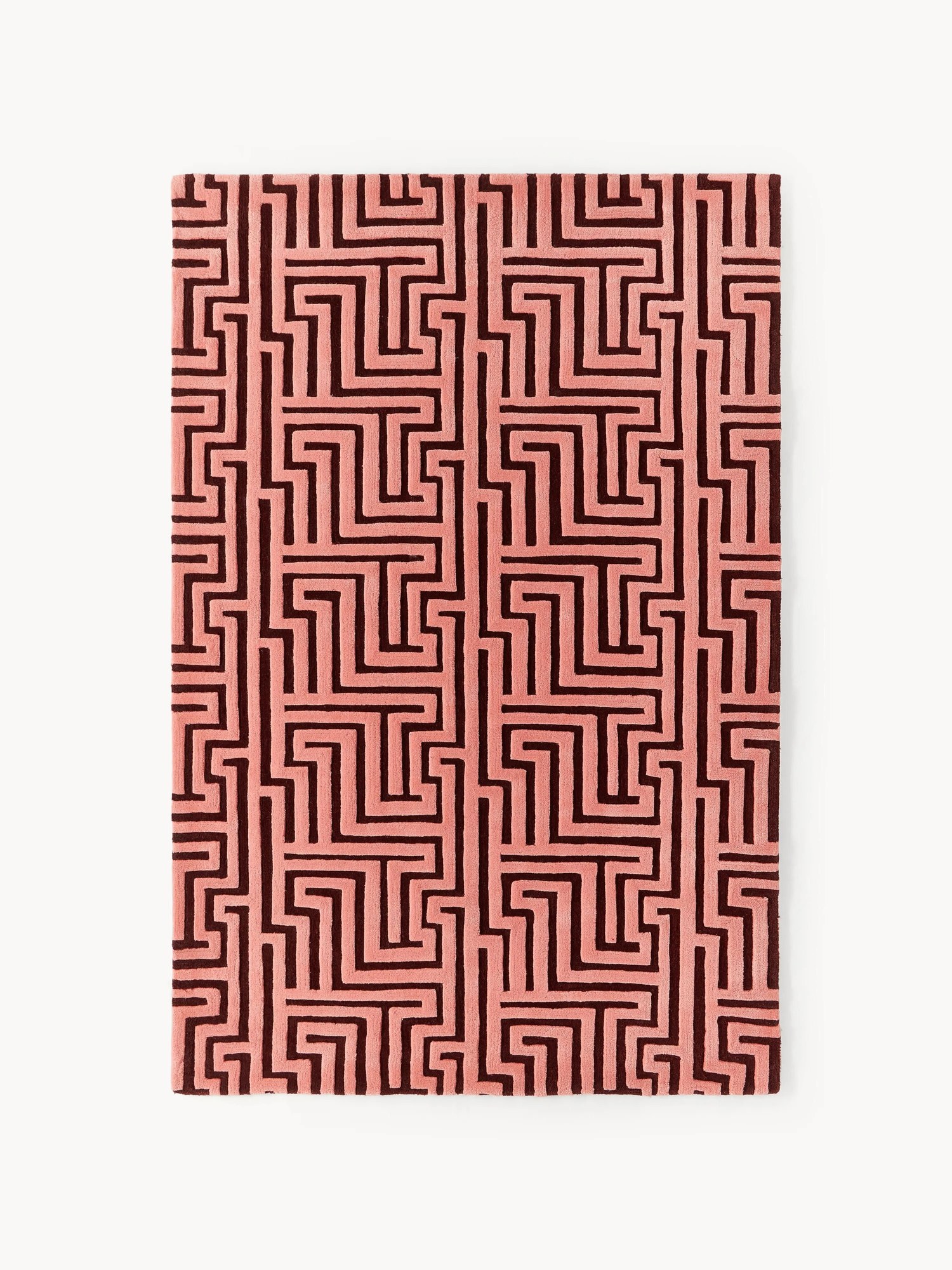 Ručne tuftovaný vlnený koberec's reliéfnou štruktúrou Monty