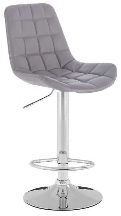 LuxuryForm DESIGN Barová stolička PARIS na striebornom tanieri - šedá