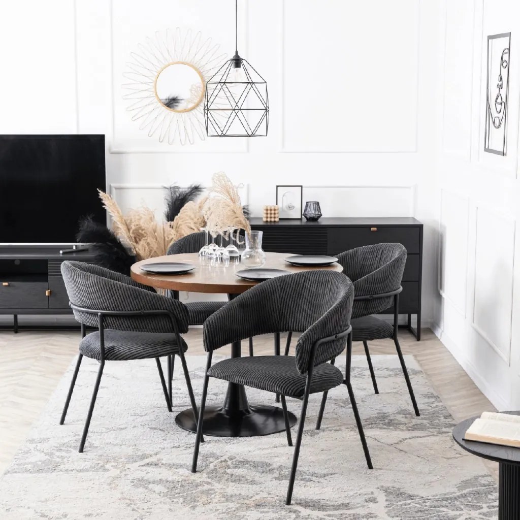 PROXIMA.store - Čalúnená jedálenska stolička TINKA FARBA: čierna