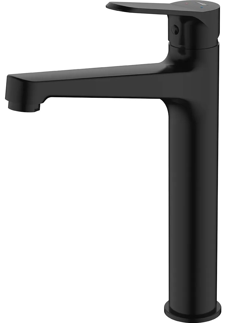 Kuchinox Atez, vysoká umývadlová batéria h-288 + odtoková zátka ClickClack, čierna matná, LAV-BTK_72NA