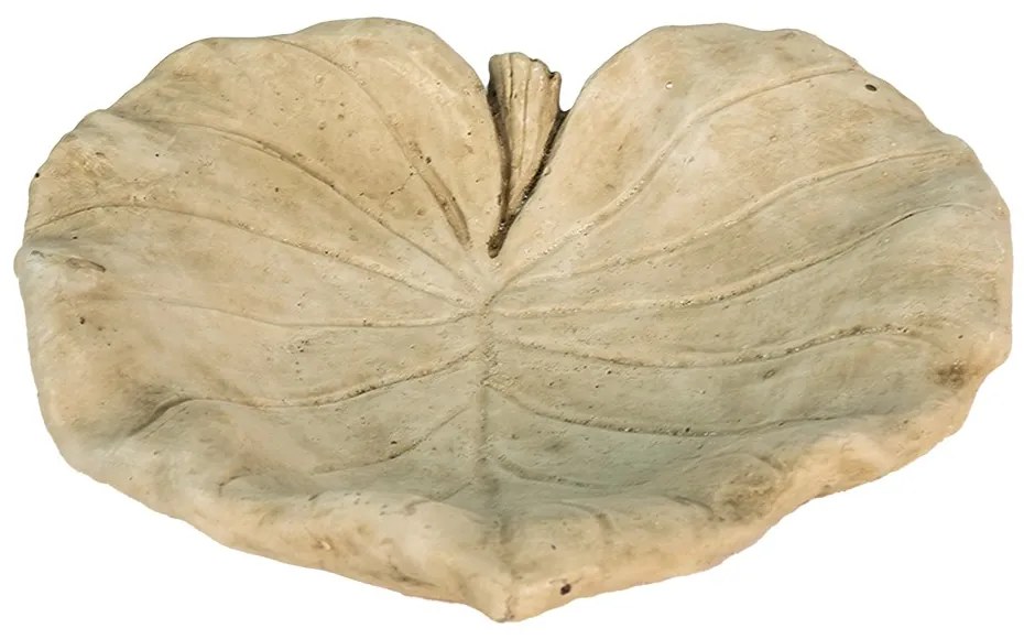 Cementové náustok pre vtáčiky v tvare leknínového listu - 22*22*6 cm