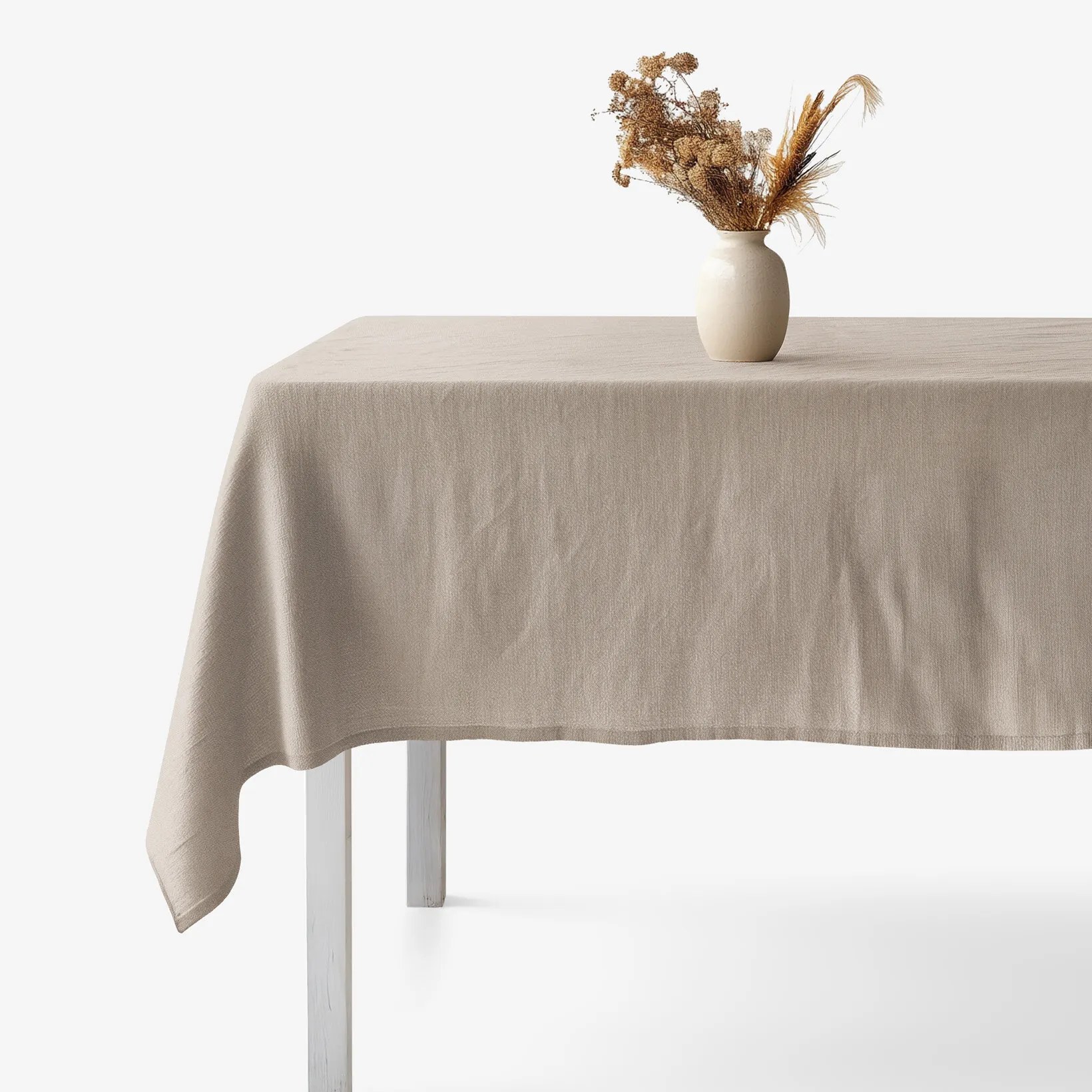 Goldea hranatý obrus z ľanovej zmesi - kávový 80 x 80 cm