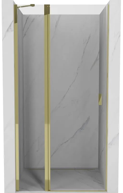 Mexen MIST, 1-krídlové sprchové dvere (1d+1s) 70x200 cm, 6mm číre sklo, zlatý profil, 8A4-070-000-50-00