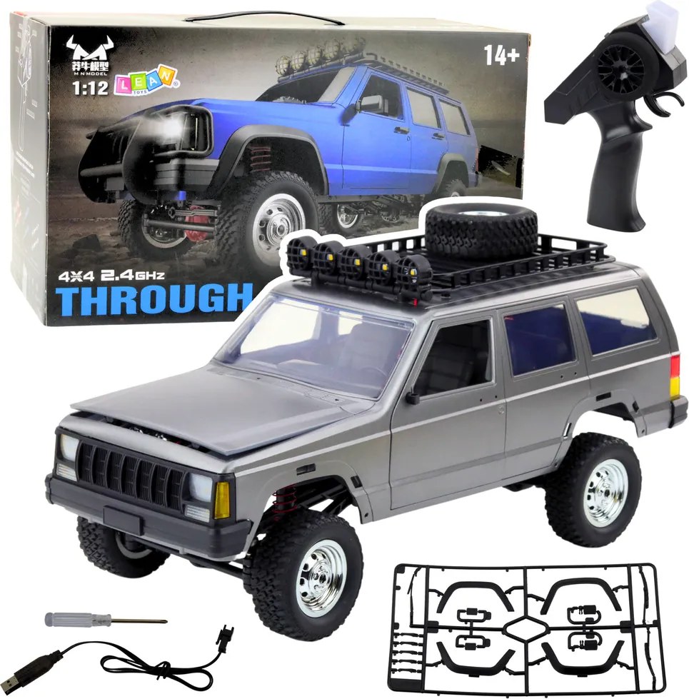LEAN Toys Terénne auto MN78 Diaľkovo ovládané RC 4x4 Silver 1:12