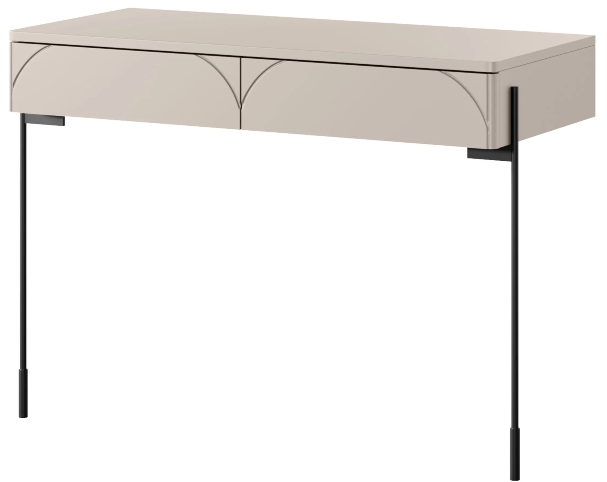 Toaletný stolík Sonatia 100 cm s dvoma zásuvkami - kašmír