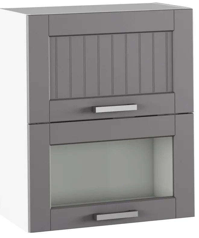 Horná kuchynská skrinka Janne Typ 8 (tmavosivá + biela). Vlastná spoľahlivá doprava až k Vám domov. 1021195