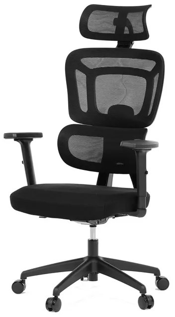 Autronic BONTEC Kancelárska stolička, synchrónny mechanizmus, čierna sieťovina, KA-Y358 BK Farba: Čierna