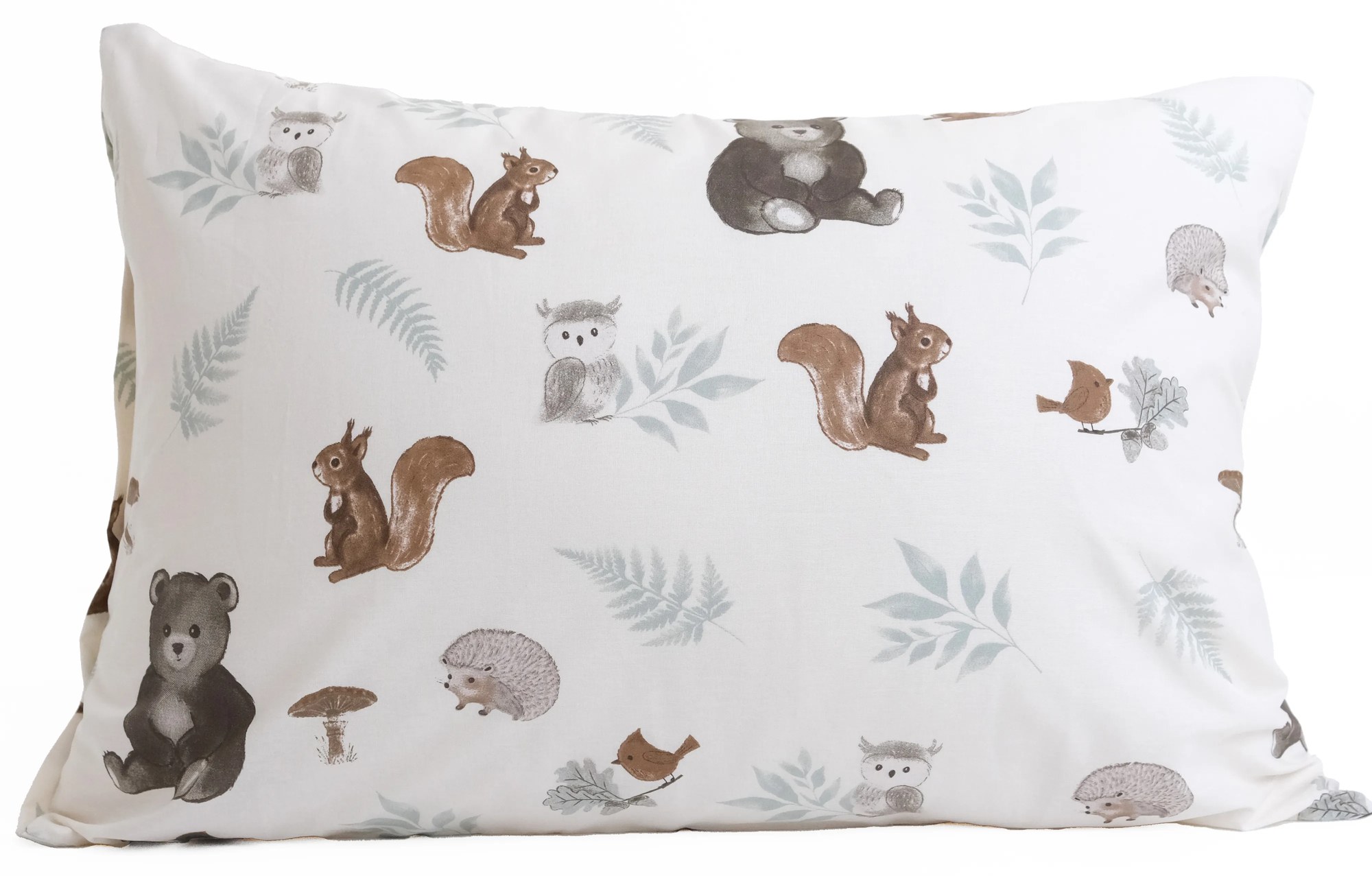 Bavlnená obliečka na vankúš Renforcé 50 x 70 cm – Medvedík v lese