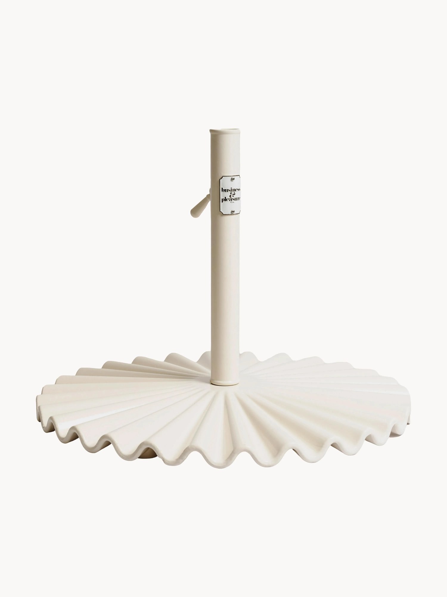 Okrúhly stojan na slnečník Clamshell