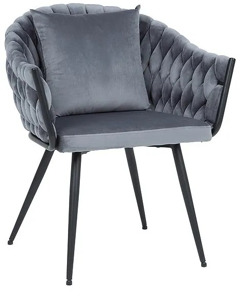 Jedálenská stolička Nuvo, sivá / čierna