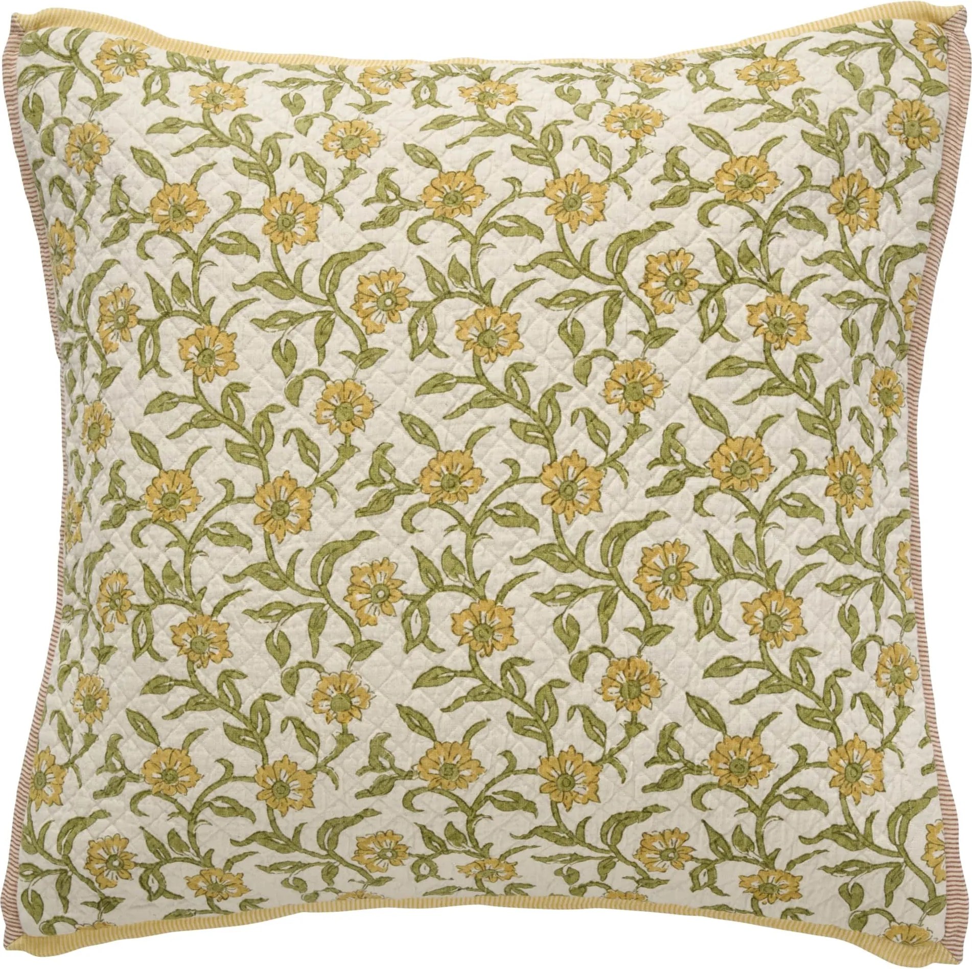 Ib Laursen Bavlnený poťah na vankúš Vigga Yellow 50 × 50 cm